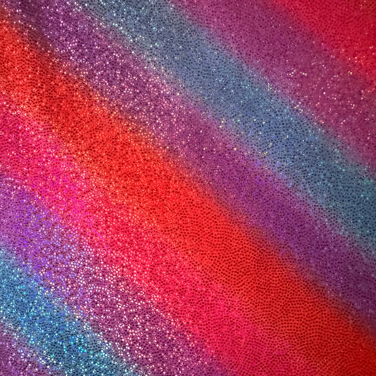 Diagonal Rainbow Print 4-Way Flex Poly Spandex Fabric | Spandex Palace