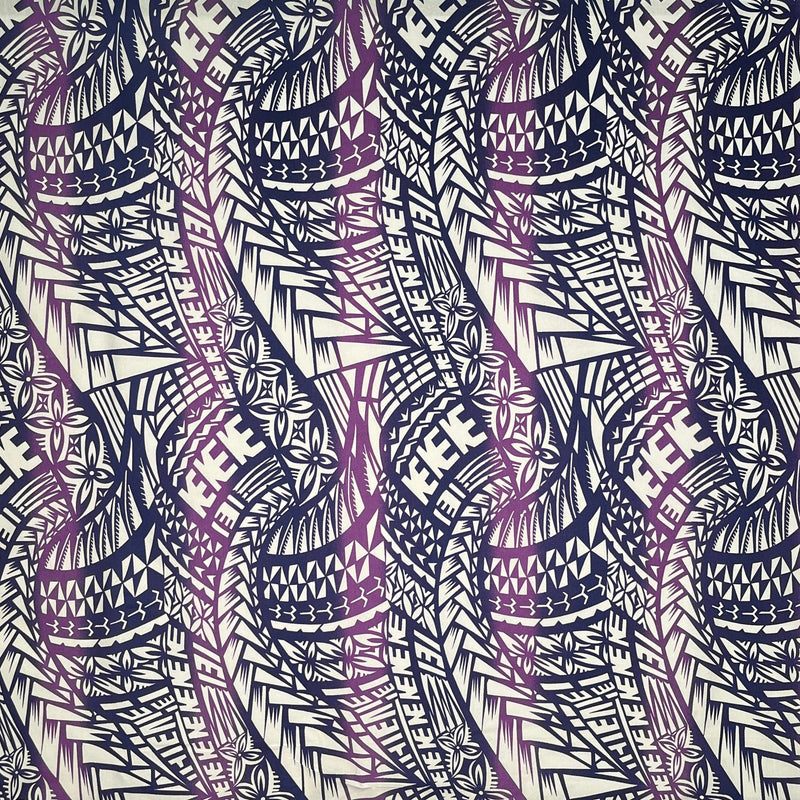 Traditional Polynesian Tattoo Muslin Cotton Fabric | Islands Fabric