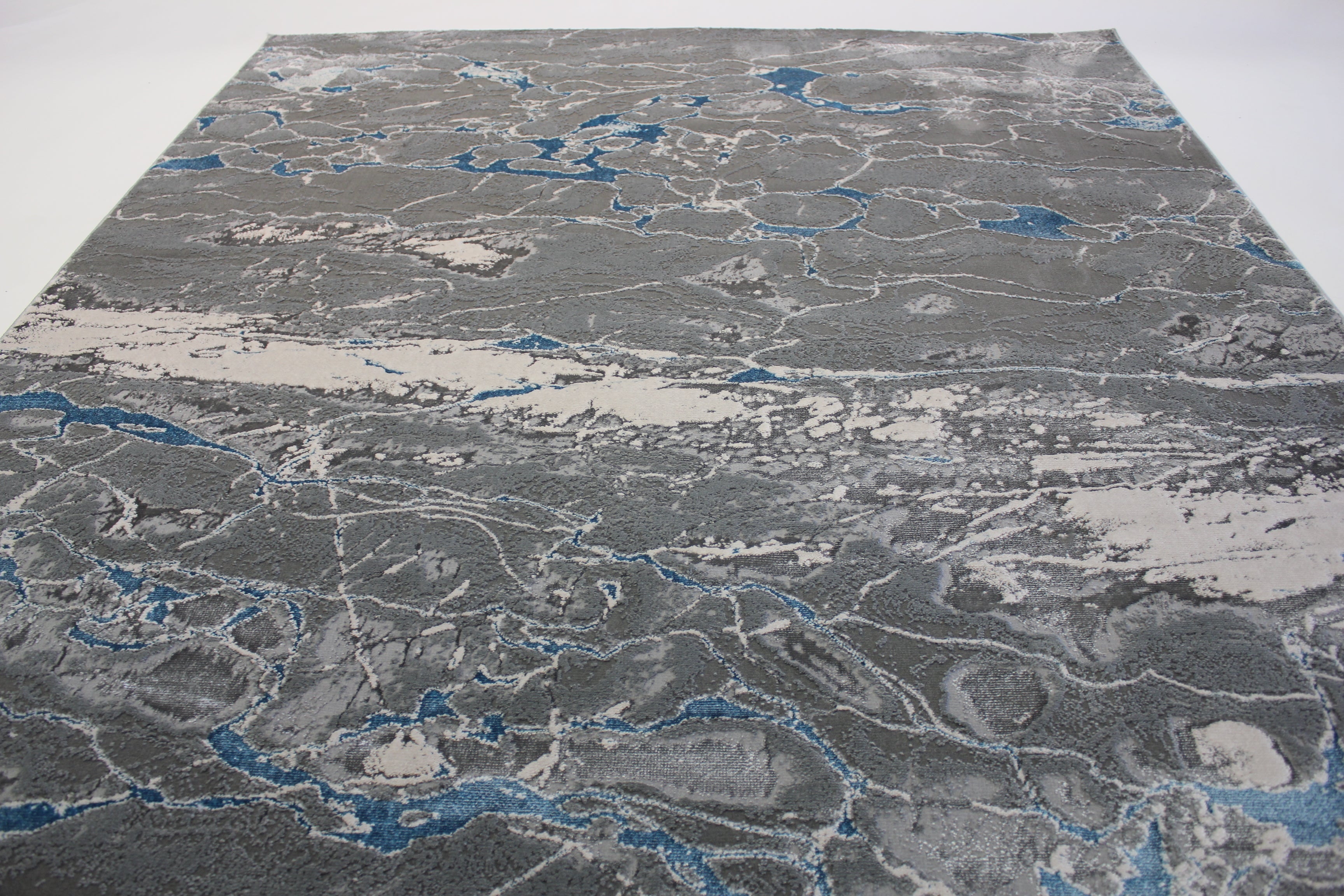 Silver Shimmery Changing Gray Blue Ultra Soft Cozy Area Rug/Carpet