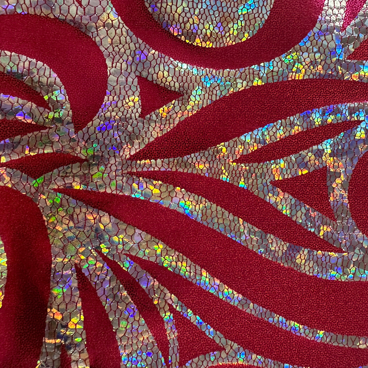 Stellar 4-Way Paisley Foggy Foil Nylon Spandex Fabric | Spandex Palace