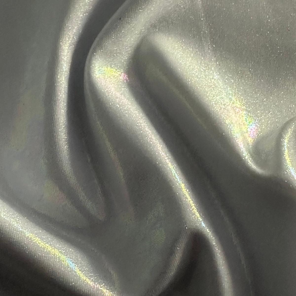 Rainbow 2-Way Luxe Foil Polyester Stretch Fabric | Spandex Palace