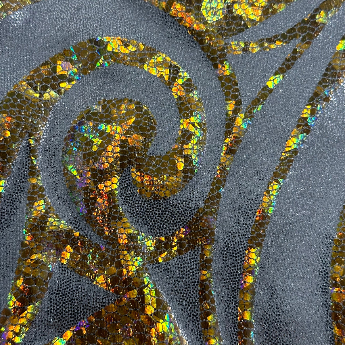 Stellar 4-Way Paisley Foggy Foil Nylon Spandex Fabric | Spandex Palace
