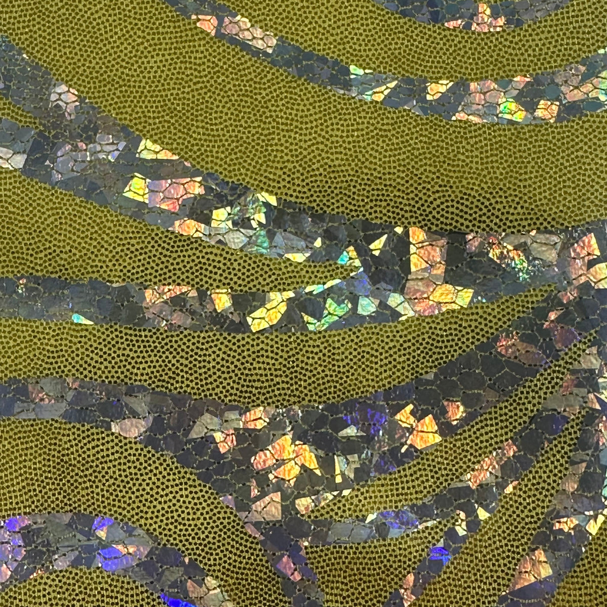 Stellar 4-Way Paisley Foggy Foil Nylon Spandex Fabric | Spandex Palace