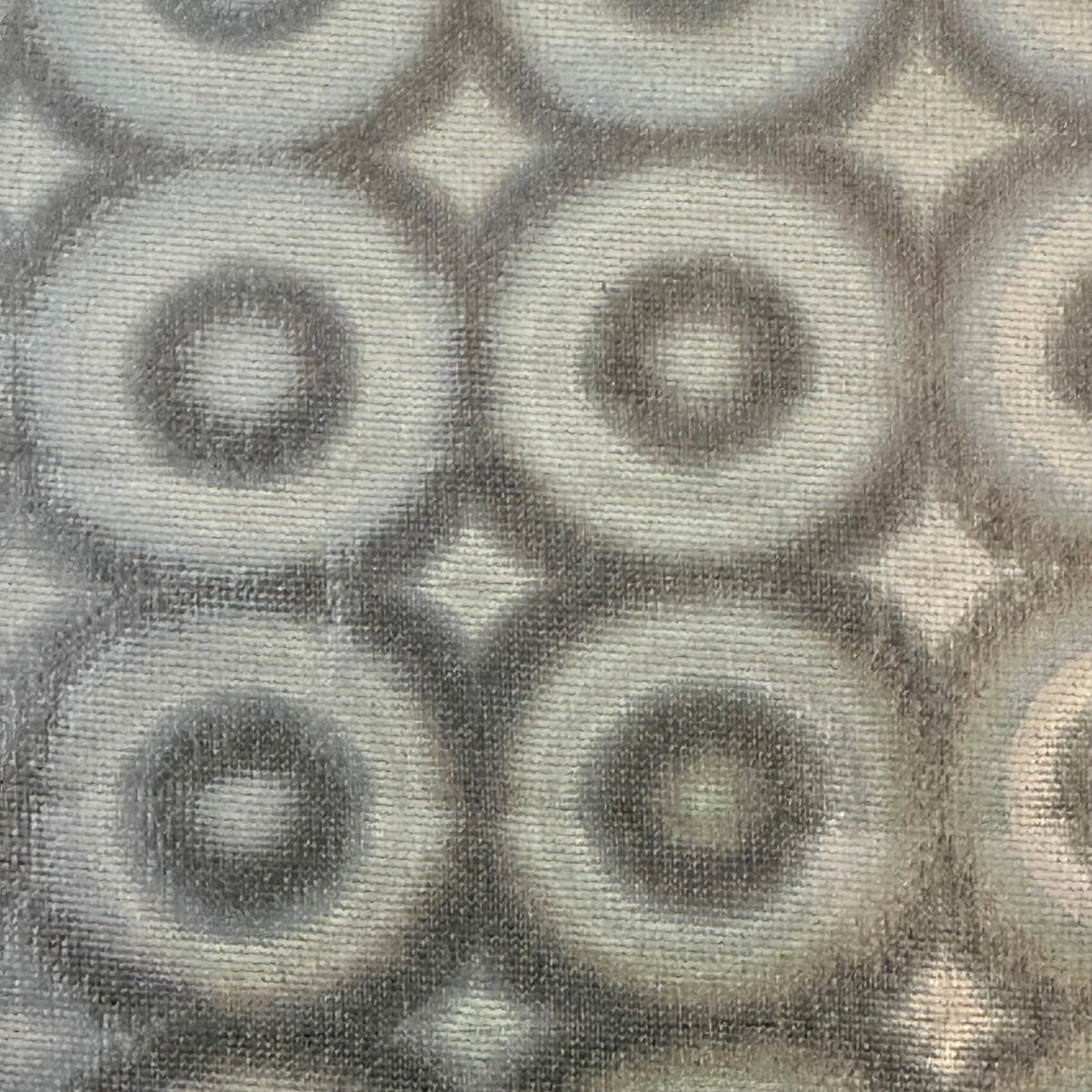 Radiant Bullseye Foil Print Stretch Polyester Fabric | Spandex Palace