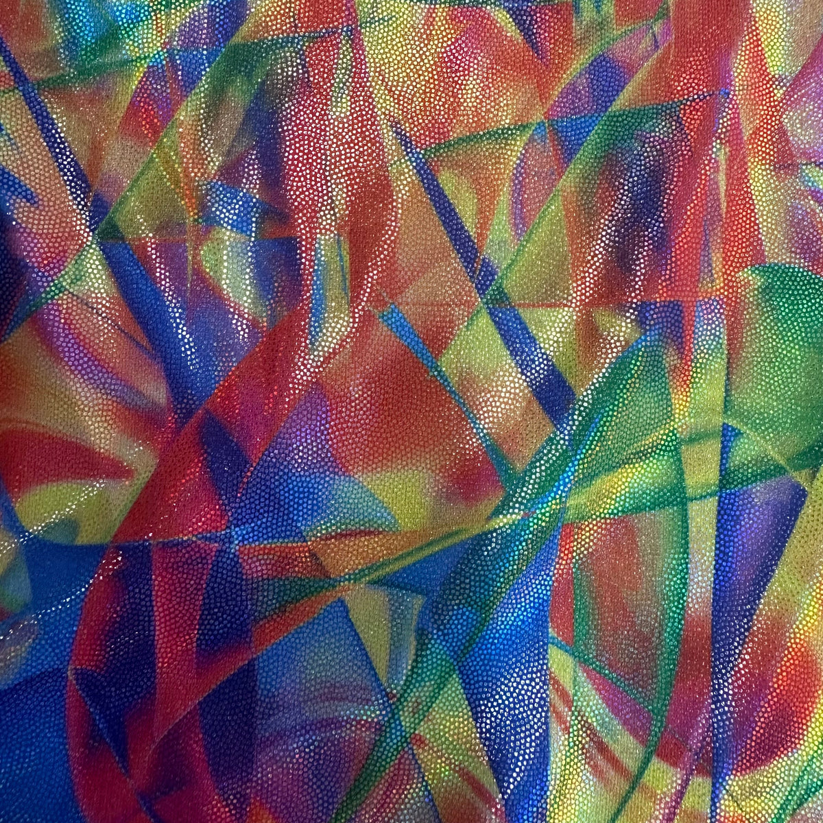 4-Way Abstract Holo Dot Poly Spandex Stretch Fabric | Spandex Palace