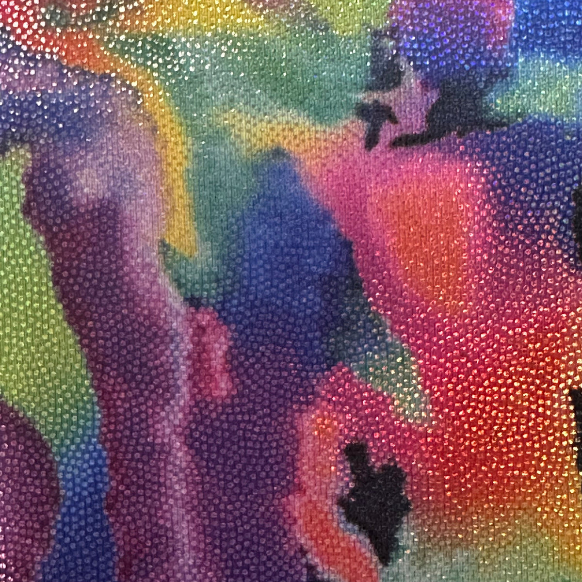 Sparkly Rainbow 4-Way Poly Spandex Hologram Foil Fabric|Spandex Palace