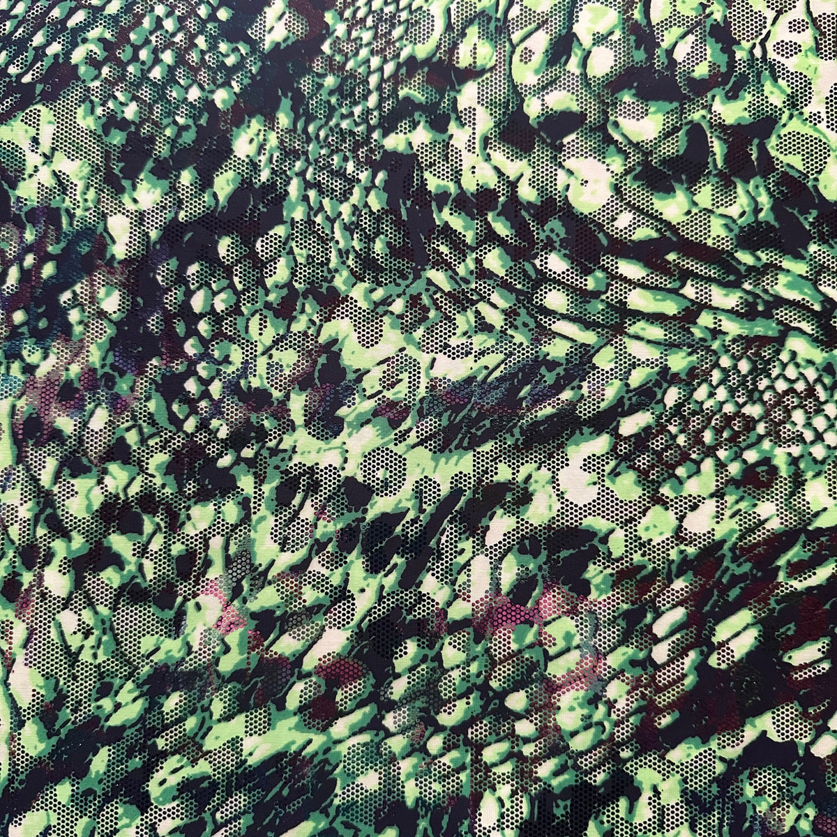 Snake 4-Way Stretch Luminous Illusion Print Fabric | Spandex Palace