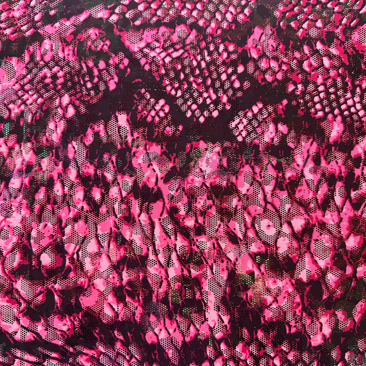 Snake 4-Way Stretch Luminous Illusion Print Fabric | Spandex Palace