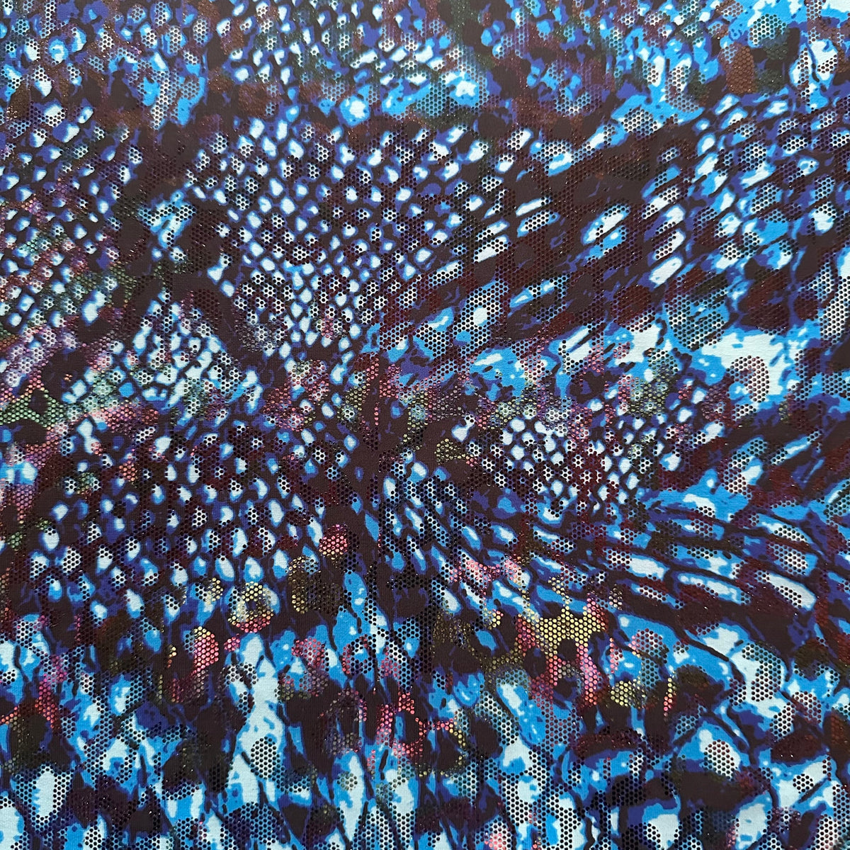 Snake 4-Way Stretch Luminous Illusion Print Fabric | Spandex Palace
