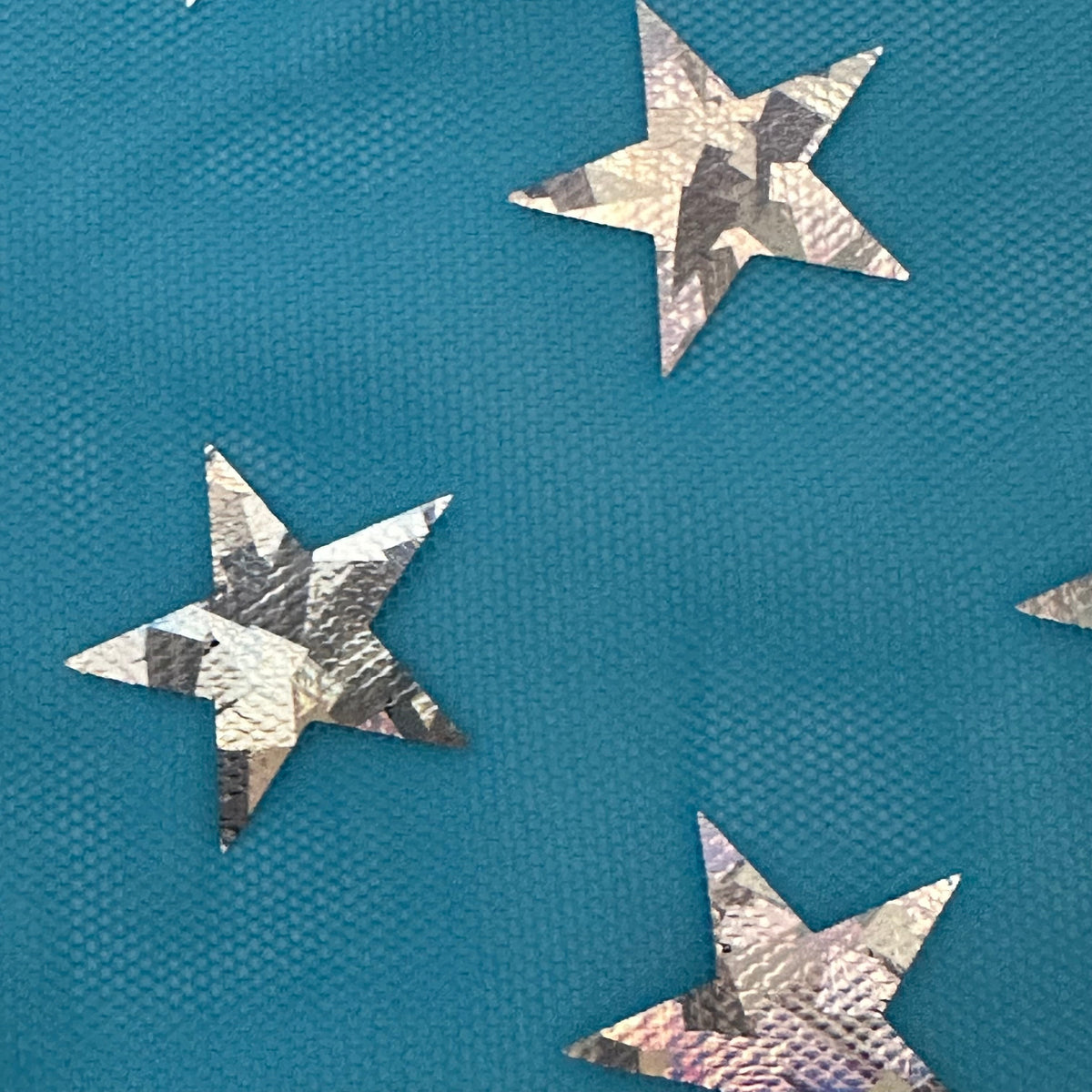 Holographic Star Power Mesh | Elite 4-Way Stretch at Spandex Palace
