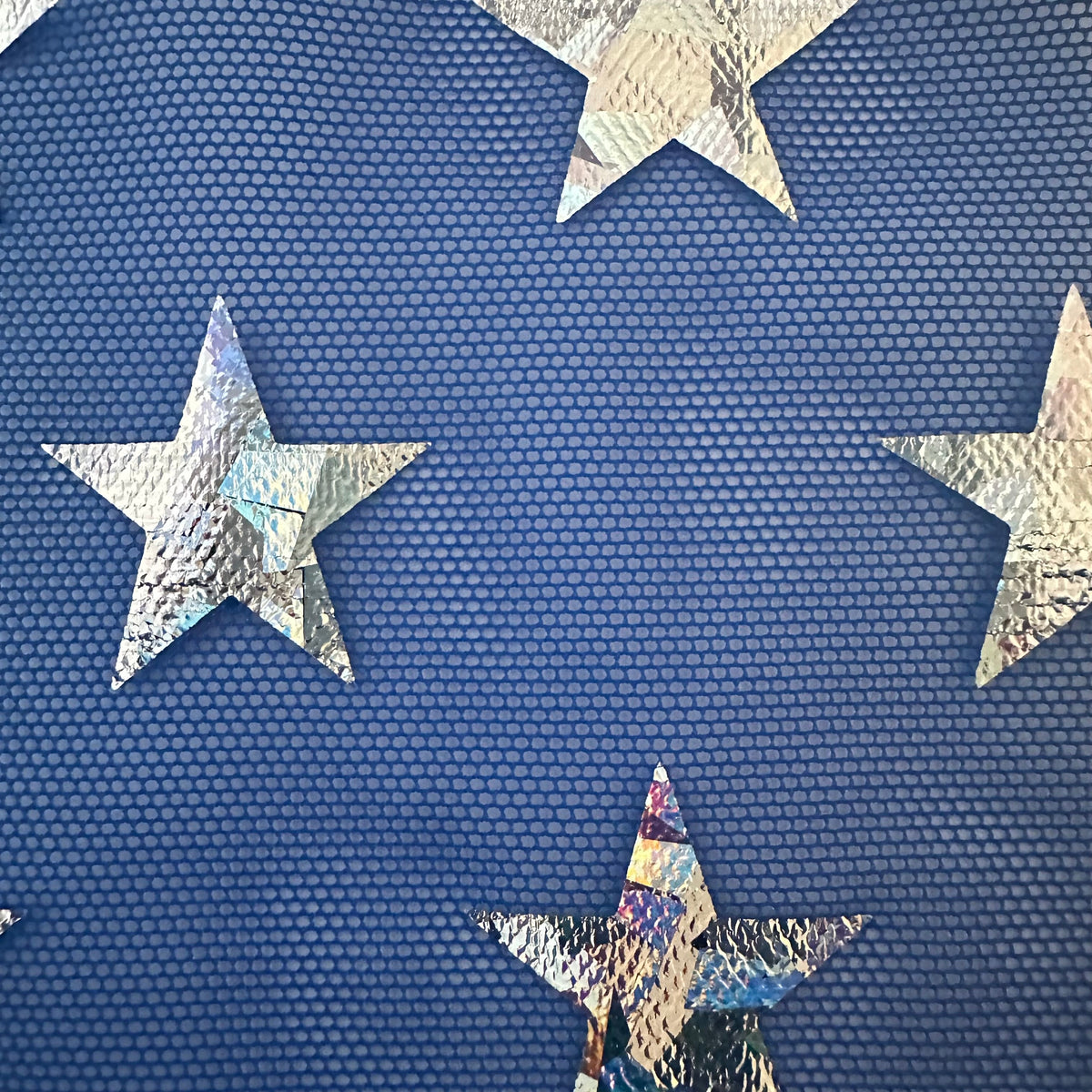 Holographic Star Power Mesh | Elite 4-Way Stretch at Spandex Palace