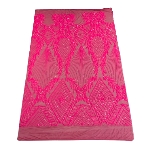 Alpica Geometric Stretch Sequins Fabric