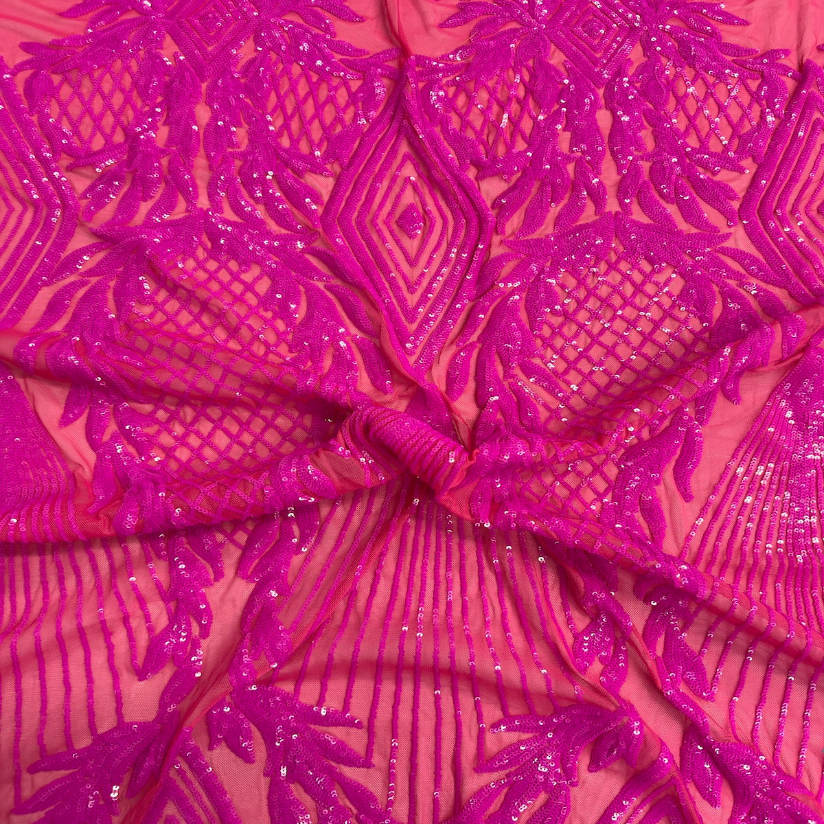 Alpica Geometric Stretch Sequins Fabric