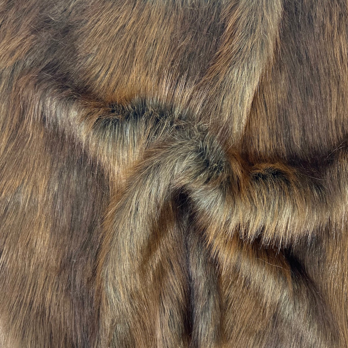 Striped Long Pile Faux Fur Fabric