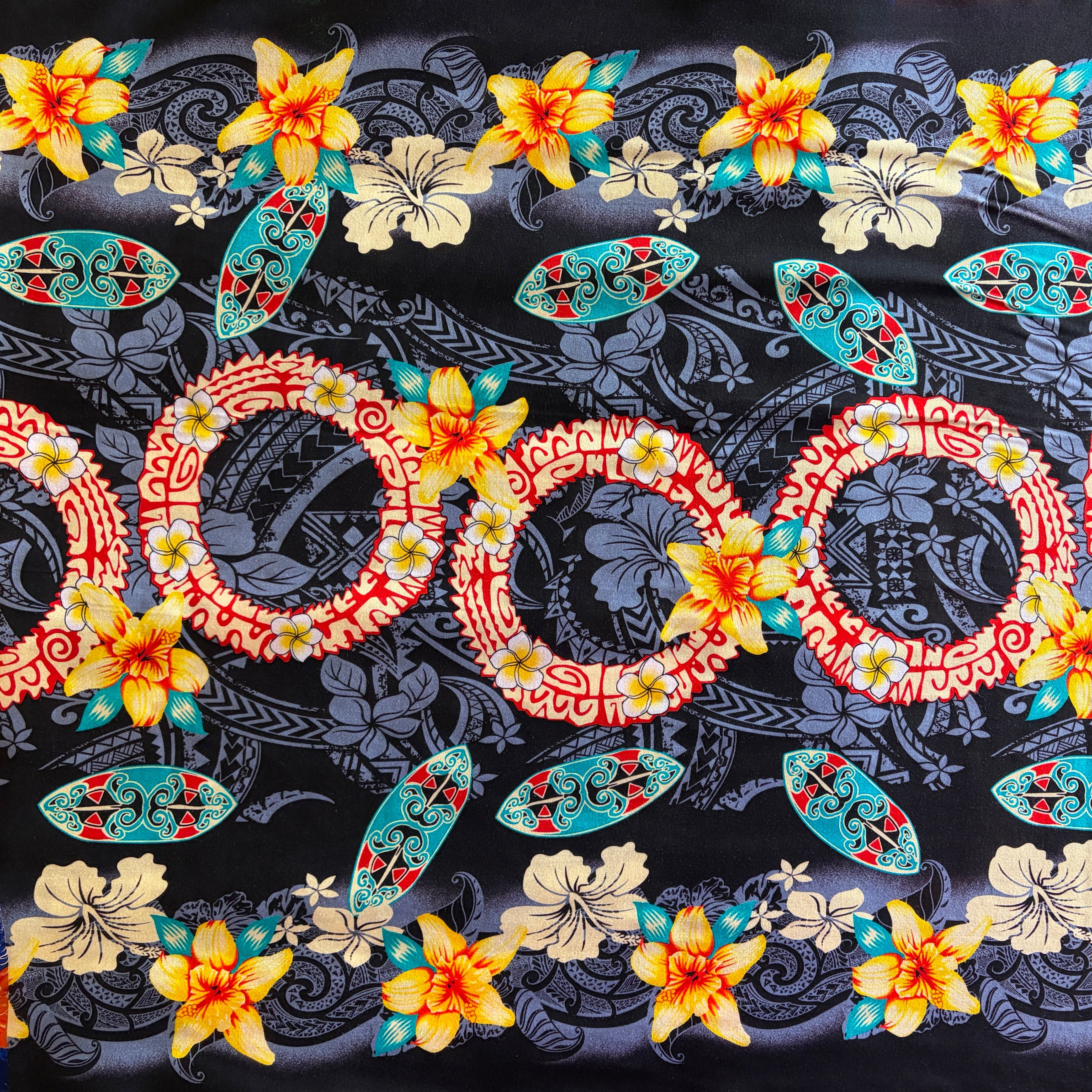 Rings of Polynesia Rayon Fabric | Islands Fabric