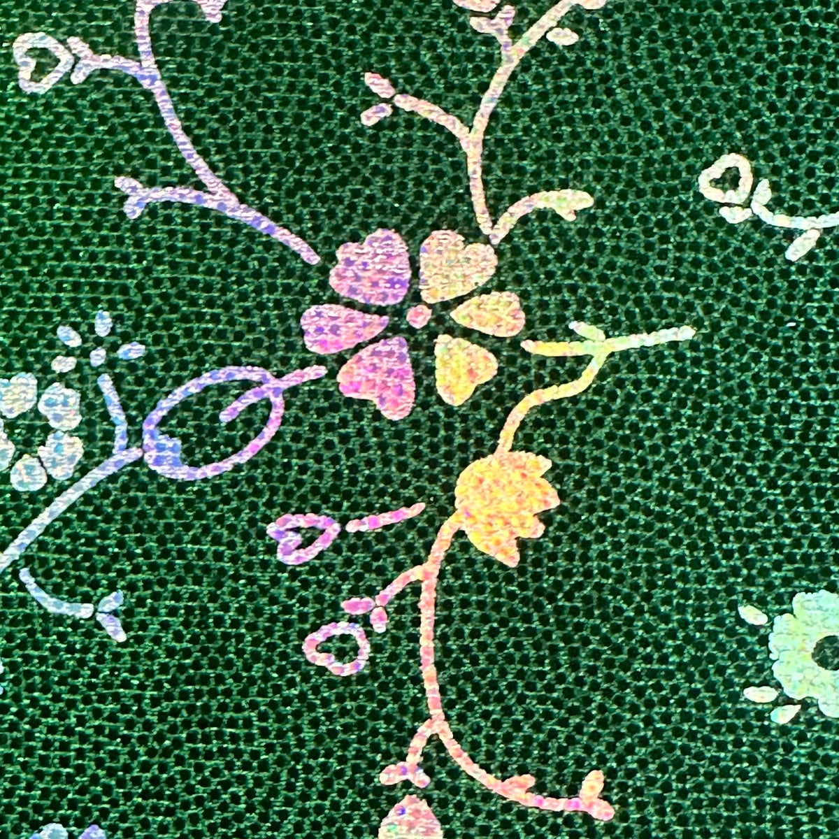 Floral 4-Way Stretch Holo Nylon Spandex Fabric | Spandex Palace