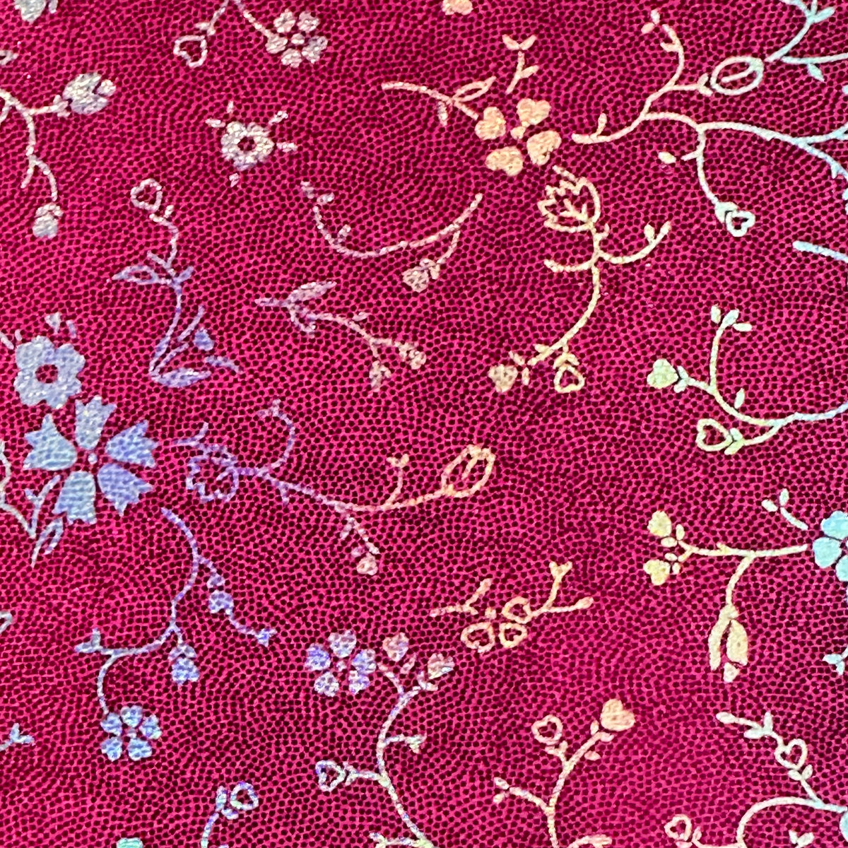 Floral 4-Way Stretch Holo Nylon Spandex Fabric | Spandex Palace