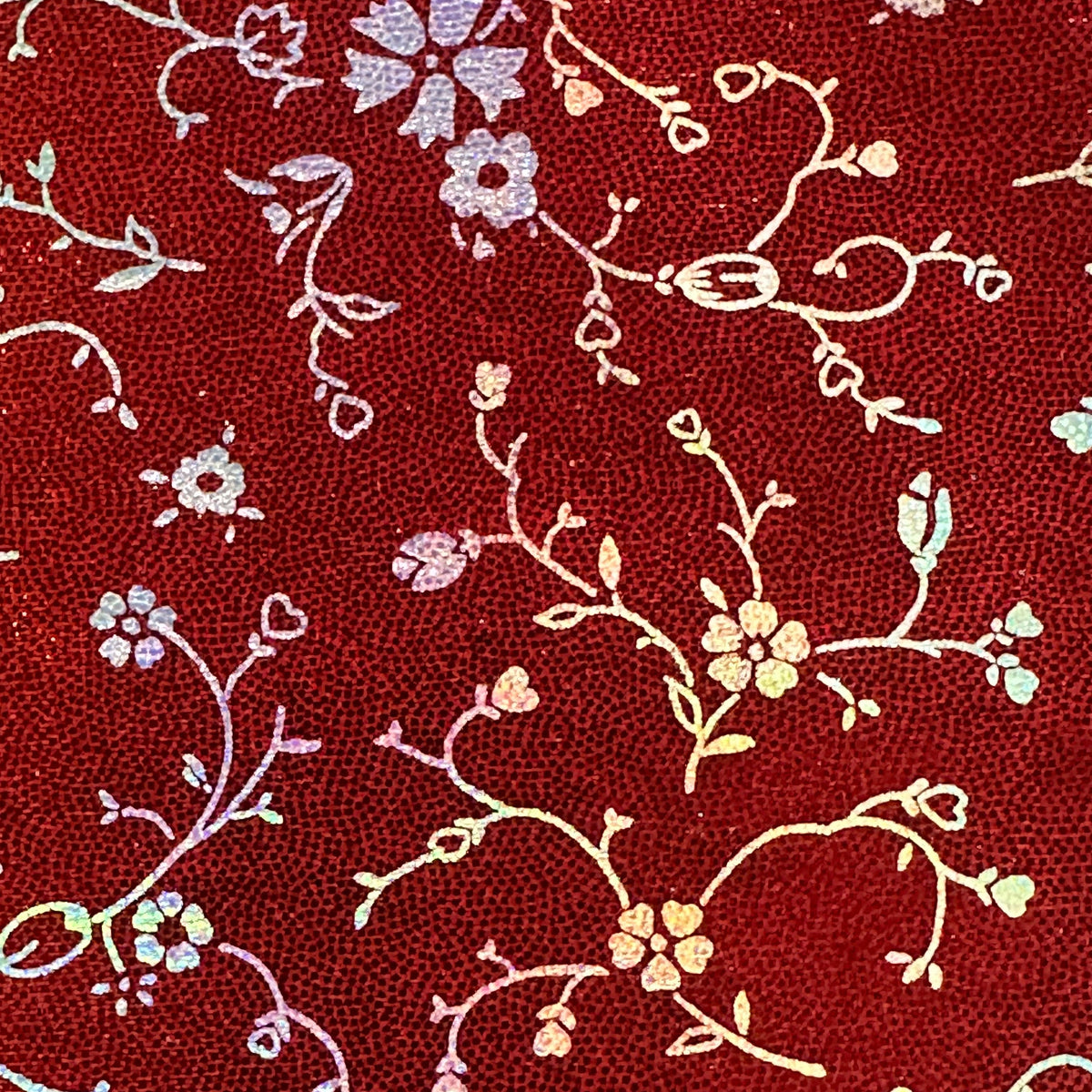 Floral 4-Way Stretch Holo Nylon Spandex Fabric | Spandex Palace