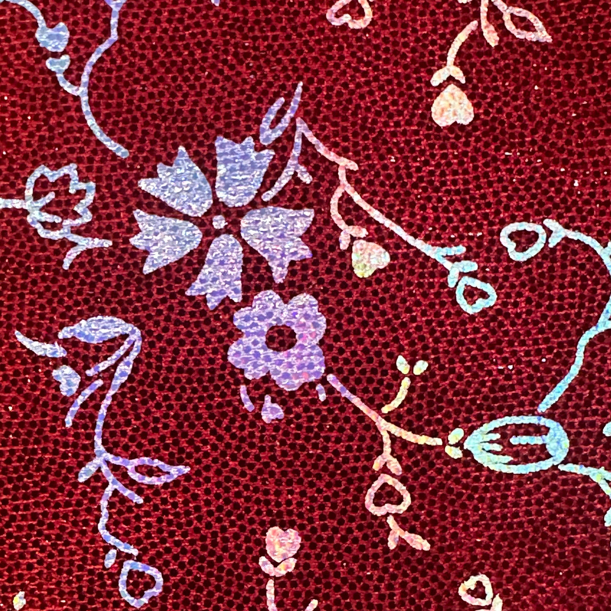 Floral 4-Way Stretch Holo Nylon Spandex Fabric | Spandex Palace
