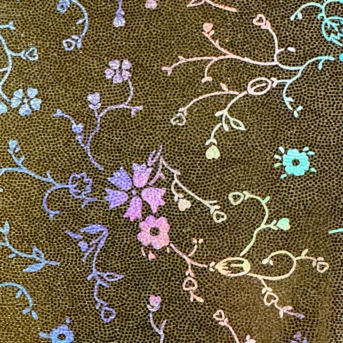 Floral 4-Way Stretch Holo Nylon Spandex Fabric | Spandex Palace