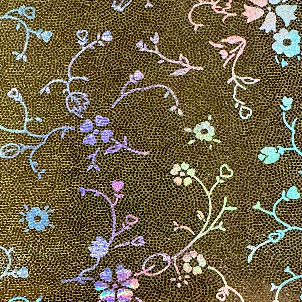Floral 4-Way Stretch Holo Nylon Spandex Fabric | Spandex Palace