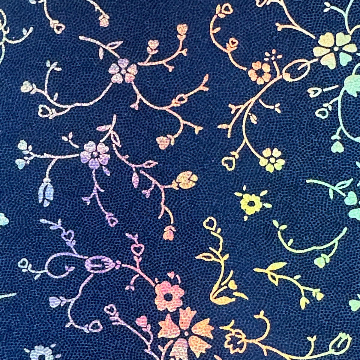 Floral 4-Way Stretch Holo Nylon Spandex Fabric | Spandex Palace