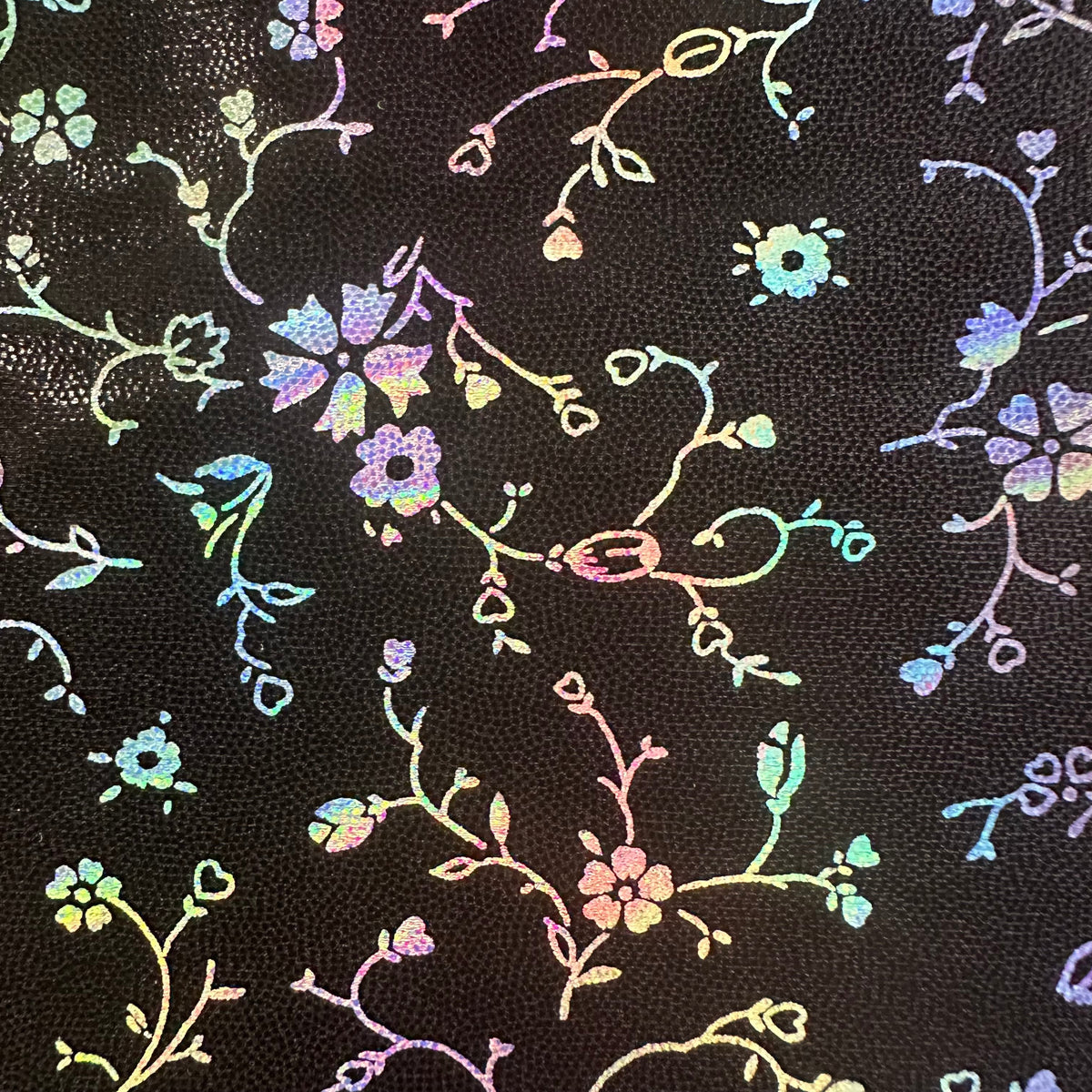 Floral 4-Way Stretch Holo Nylon Spandex Fabric | Spandex Palace