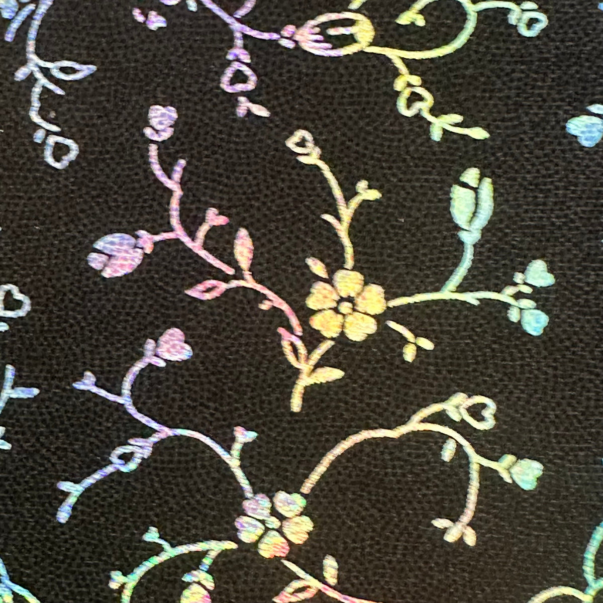 Floral 4-Way Stretch Holo Nylon Spandex Fabric | Spandex Palace