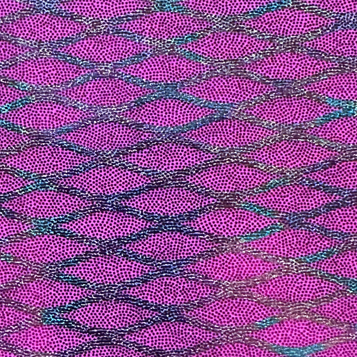Diamond 4-Way Radiant Foil  Nylon Stretch Fabric | Spandex Palace