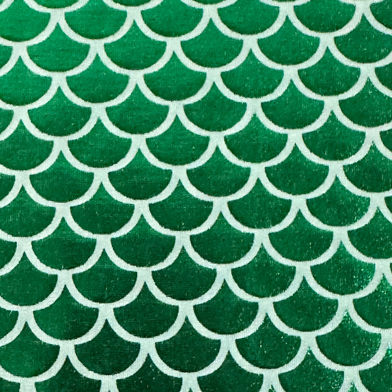 Mermaid Metallic Foil Luxe 100% Polyester Fabric | Spandex Palace