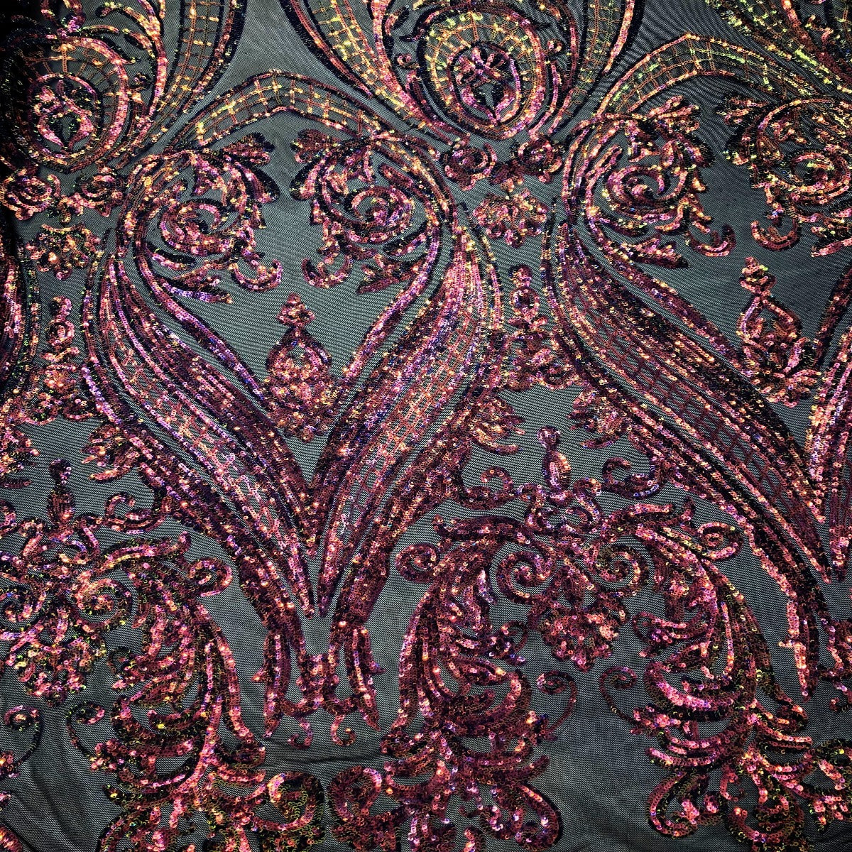 Catina Damask Stretch Sequins Fabric