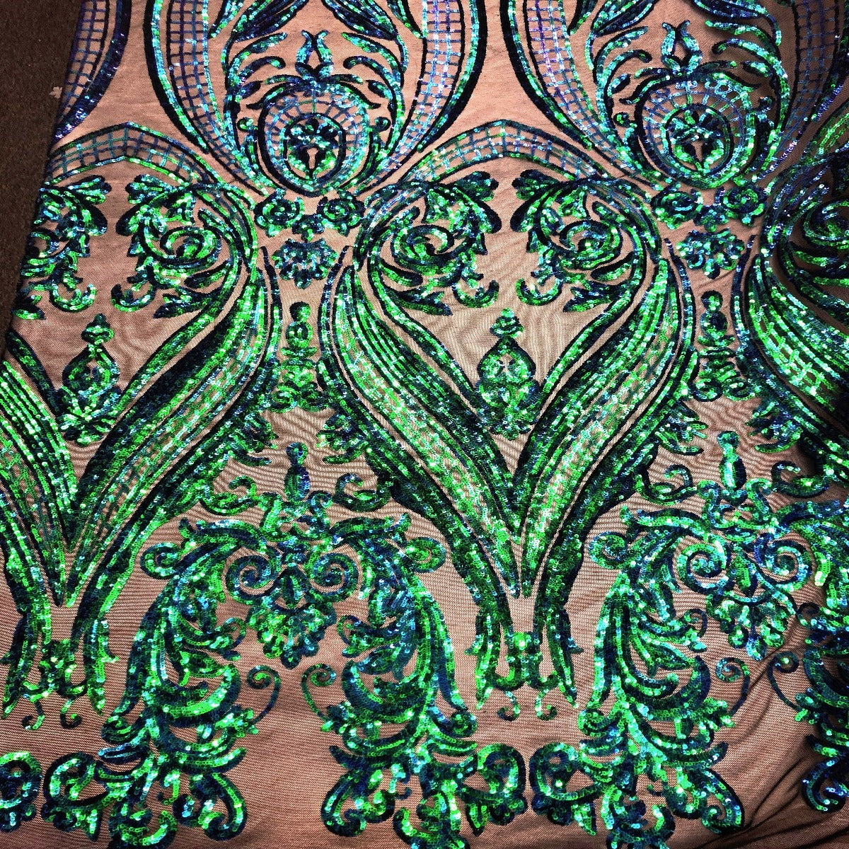 Catina Damask Stretch Sequins Fabric