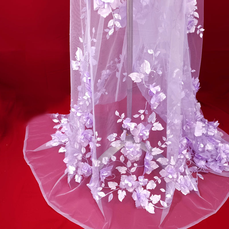 3D Floral Lace Fabric – Wedding, Dance & Quinceañera Dresses | Lace USA - GD-010