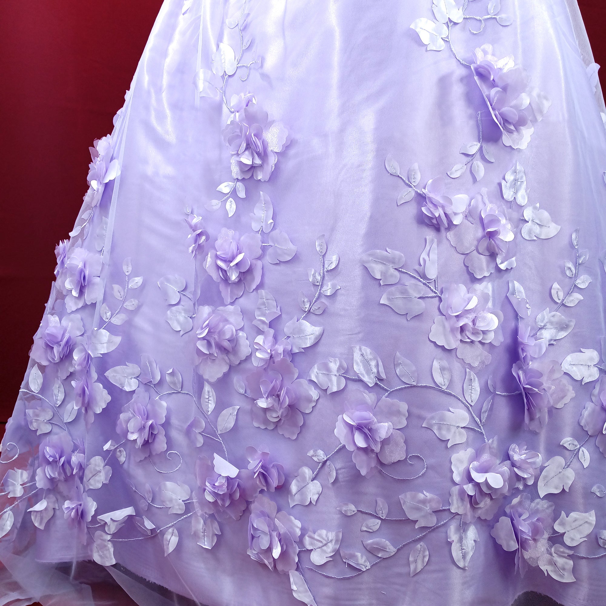 3D Floral Lace Fabric – Wedding, Dance & Quinceañera Dresses | Lace USA - GD-010