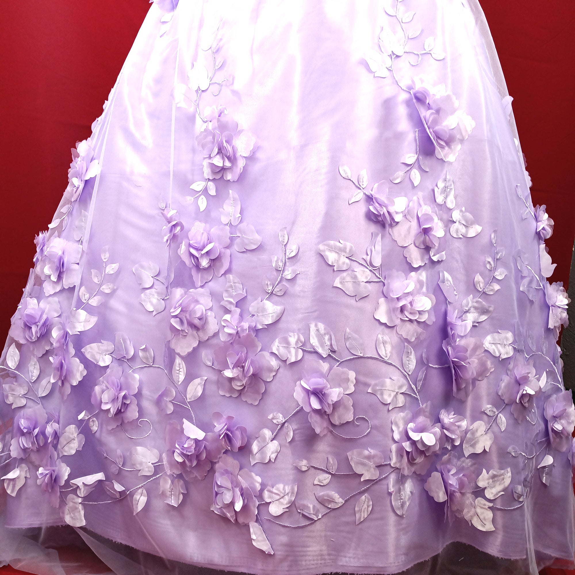 3D Floral Lace Fabric – Wedding, Dance & Quinceañera Dresses | Lace USA - GD-010