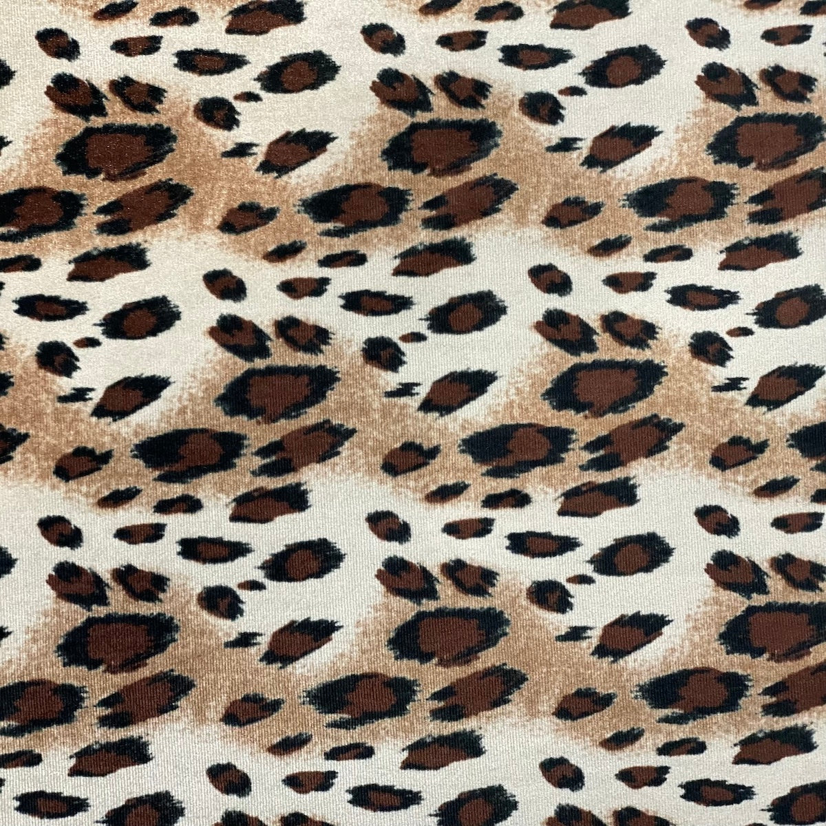 Leopard Print Stretch Velvet Fabric