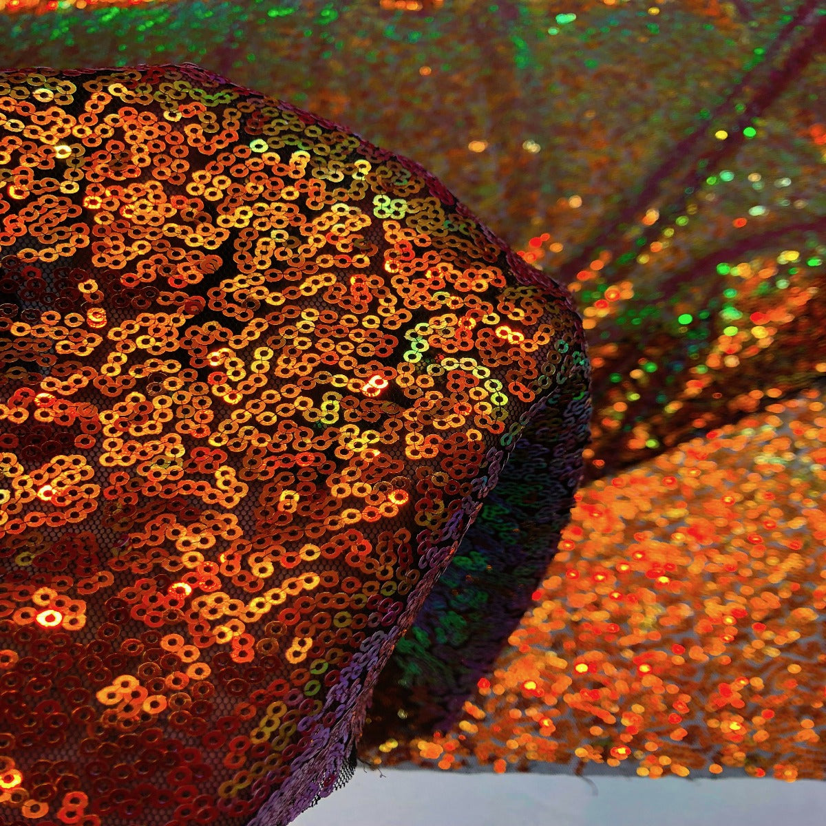 Iridescent All Over Sequins Fabric