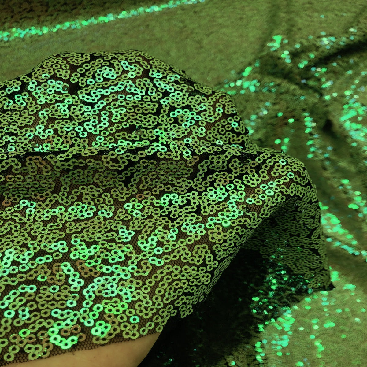 Iridescent All Over Sequins Fabric