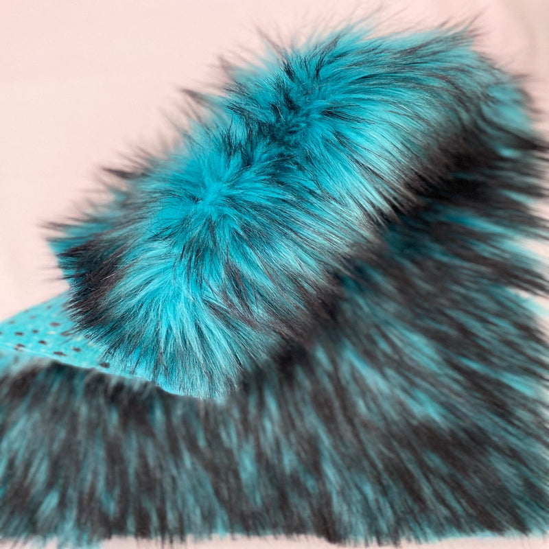 Husky Print Long Pile Shaggy Faux Fur Fabric