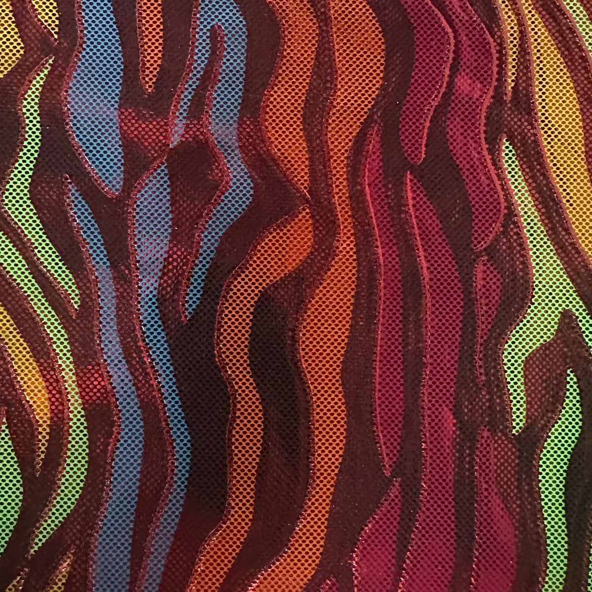 4-Way Stretch Fantastic Fever Foil Polyester Spandex Fabric | Spandex Palace