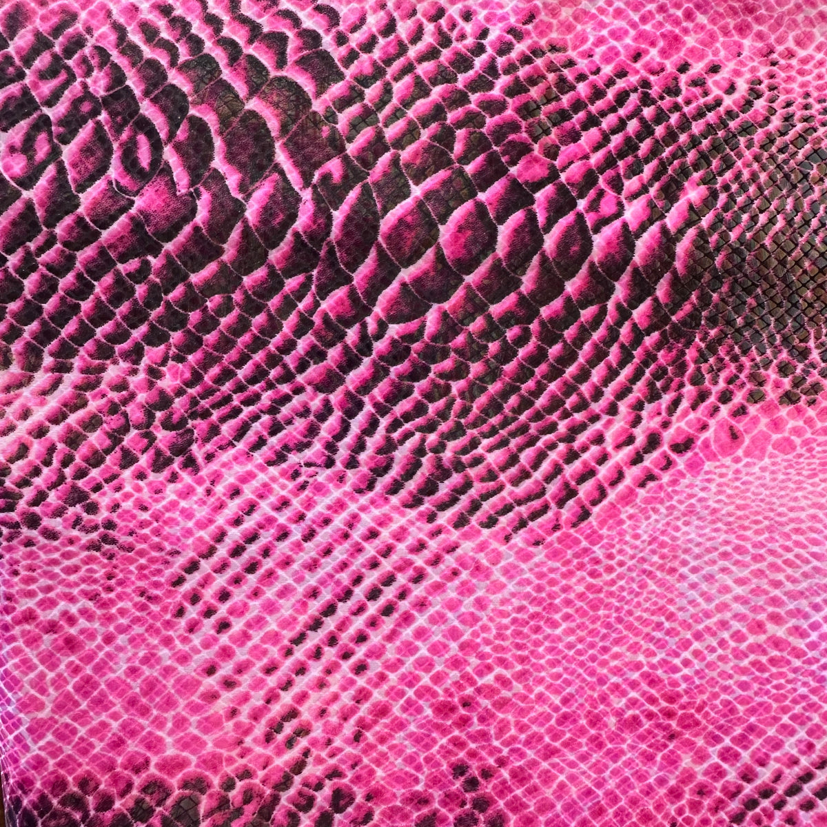 Snake Illusuion Foil Print 4-Way Poly Stretch Fabric | Spandex Palace