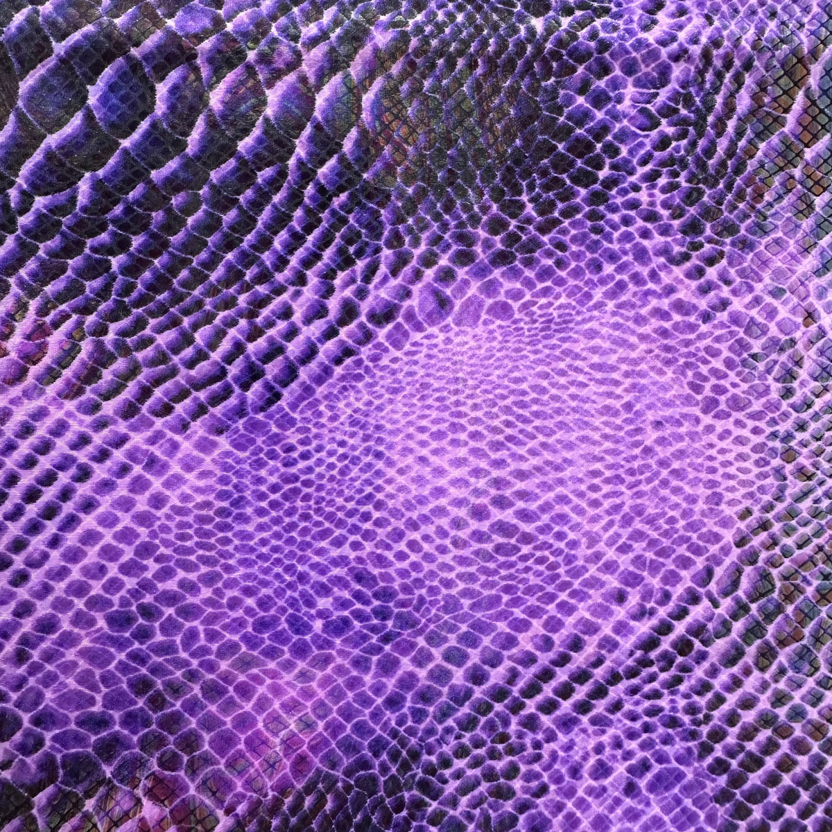 Snake Illusuion Foil Print 4-Way Poly Stretch Fabric | Spandex Palace
