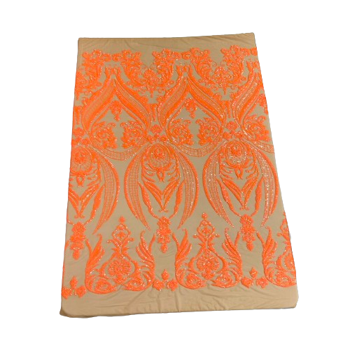 Catina Damask Stretch Sequins Fabric