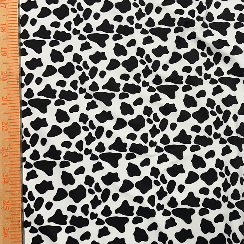 Poly Spandex Vibrant  Cow Print 4-Way Stretch Fabric | Spandex Palace