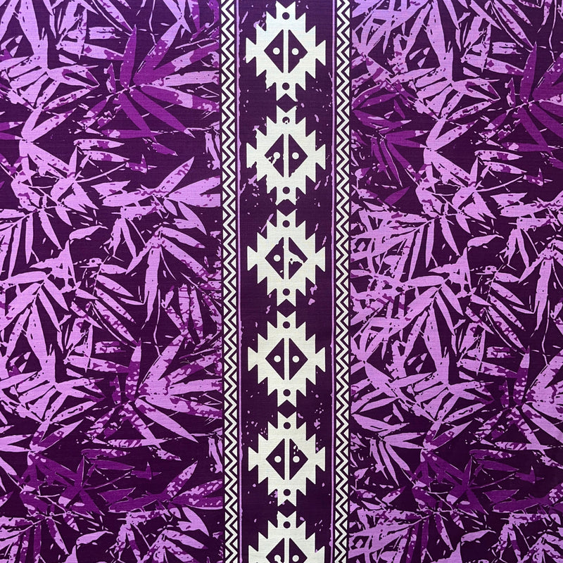 Areca Palm Tree Leaves Light Barkcloth Fabric | Islands Fabric