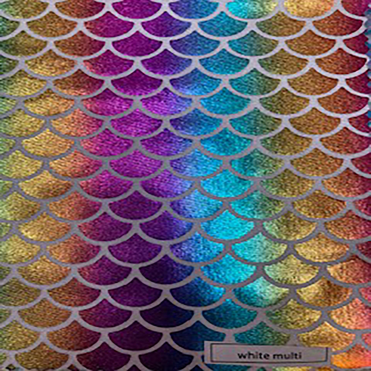 Vibrant Multi Foil Mermaid Polyester Spandex Fabric | Spandex Palace