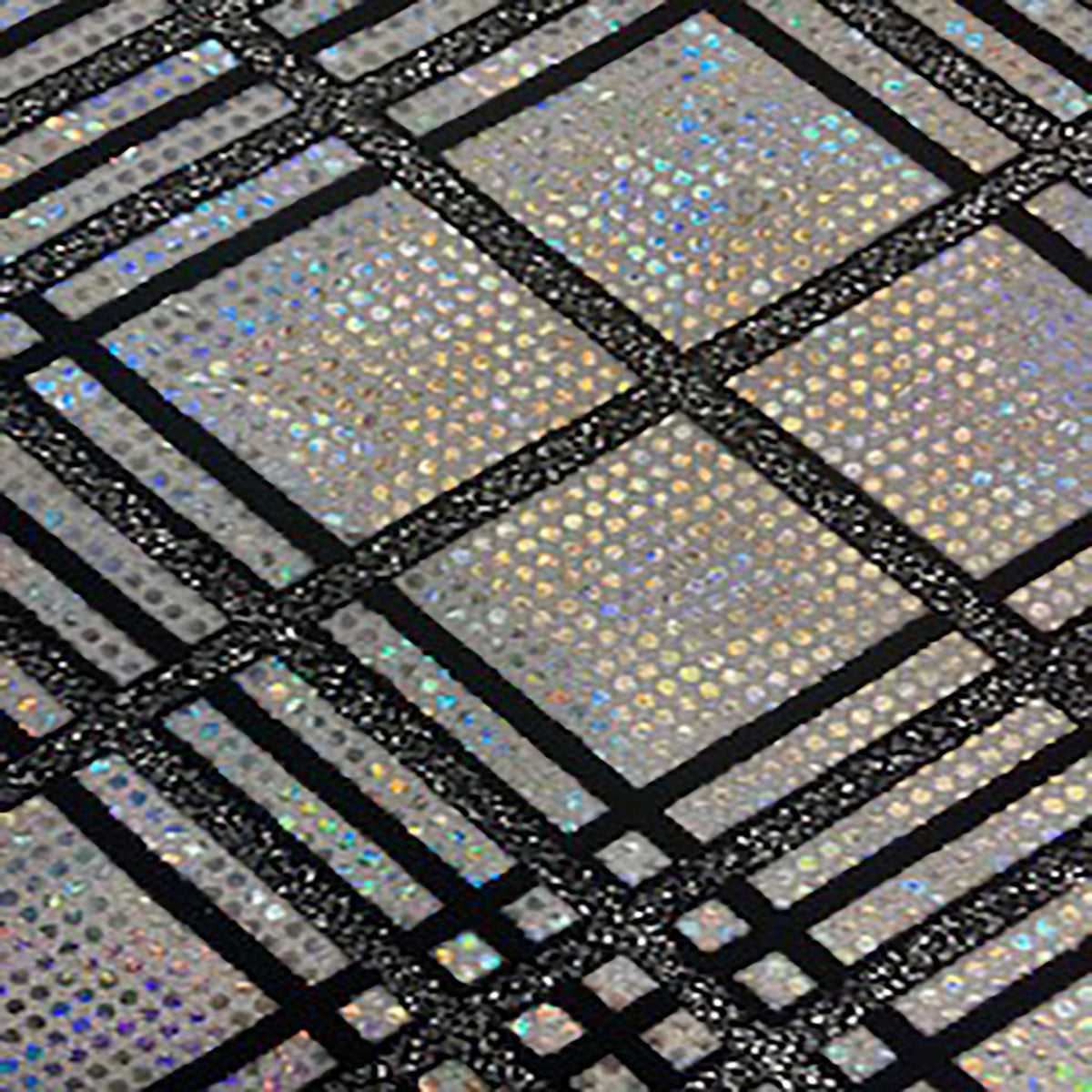 Radiant Metallic Bias Matrix Nylon Spandex Fabric | Spandex Palace
