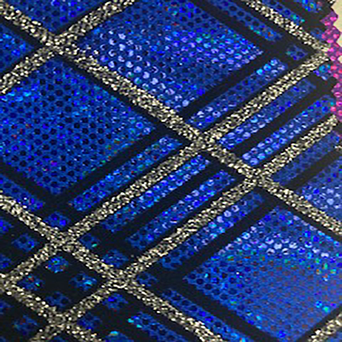 Radiant Metallic Bias Matrix Nylon Spandex Fabric | Spandex Palace