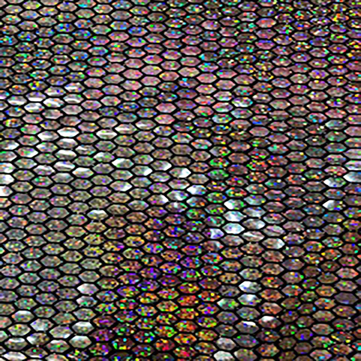 Honeycomb Sequins Glow Nylon Metallic Spandex Fabric | Spandex Palace