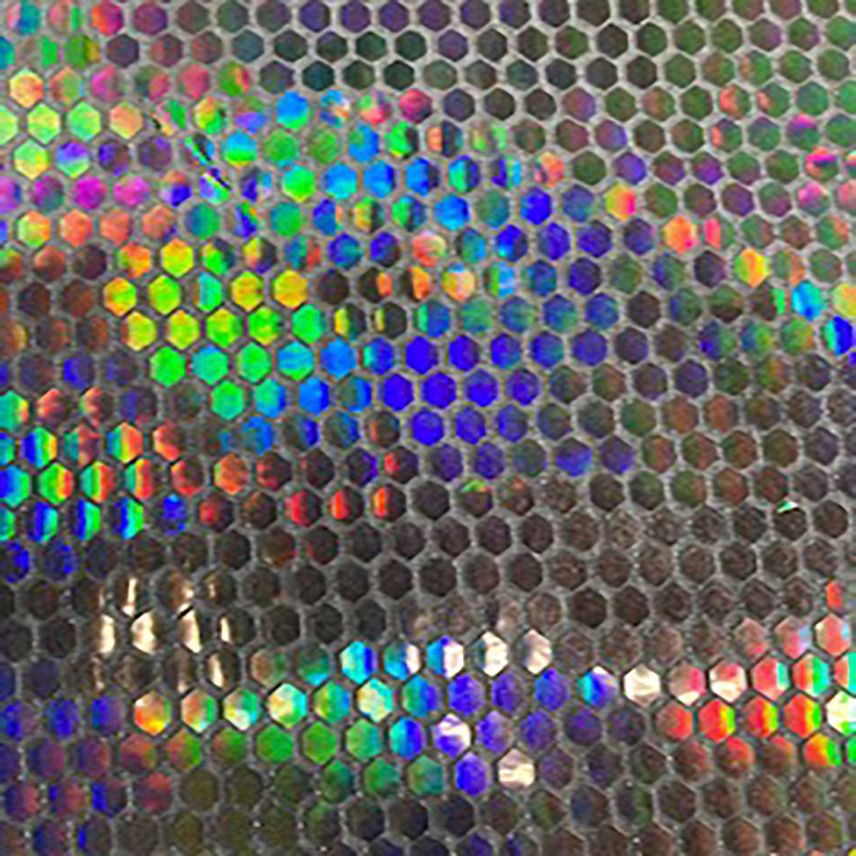 Honeycomb Sequins Glow Nylon Metallic Spandex Fabric | Spandex Palace